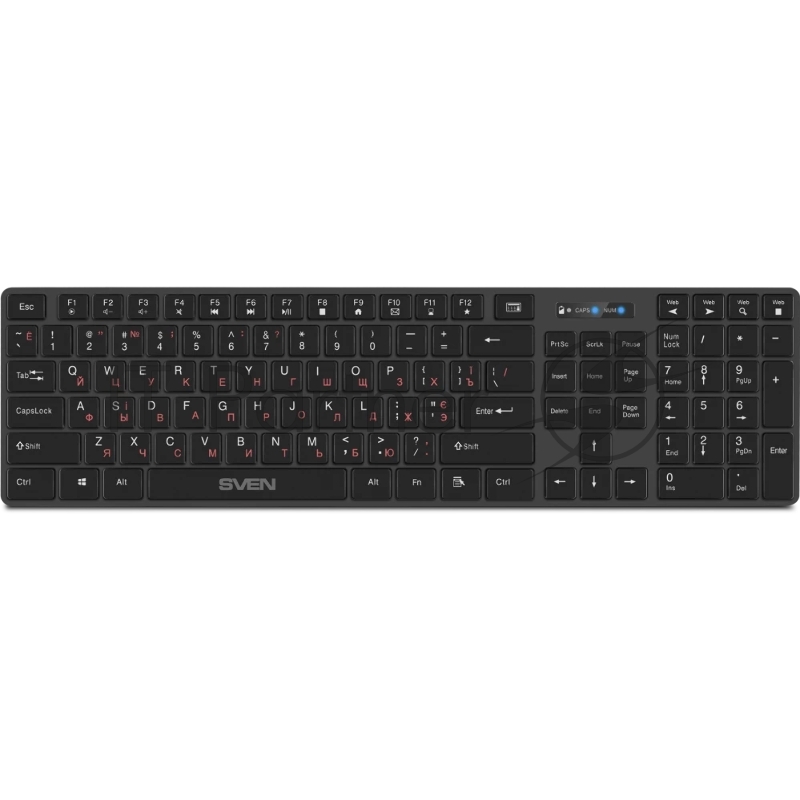 Беспроводная клавиатура SVEN KB-E5300W графит (109 кл.+12Fn)