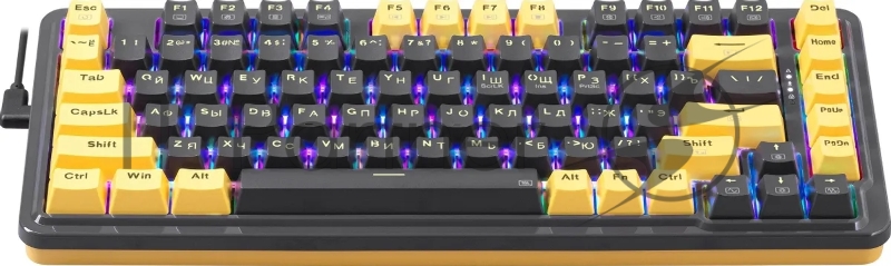 Defender Механическая клавиатура Elf RU,RGB,фиолет-желтый,гаскет_5