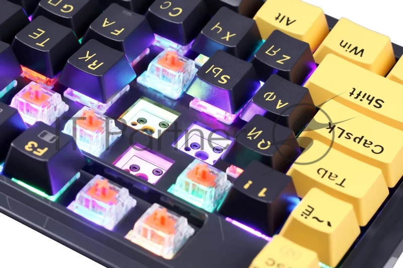 Defender Механическая клавиатура Elf RU,RGB,фиолет-желтый,гаскет_5