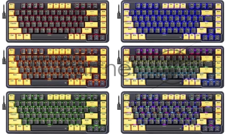 Defender Механическая клавиатура Elf RU,RGB,фиолет-желтый,гаскет_5