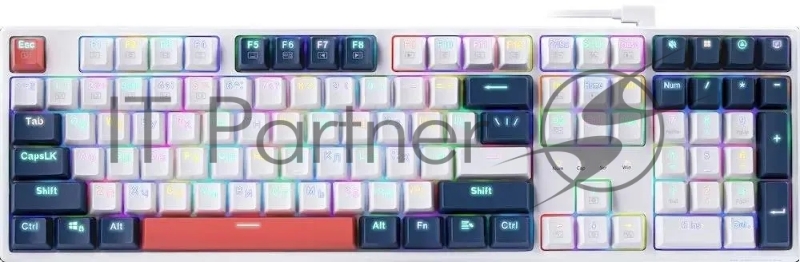 Defender Механическая клавиатура Whisper RU,RGB,бел-син-оранж.,тихая_5