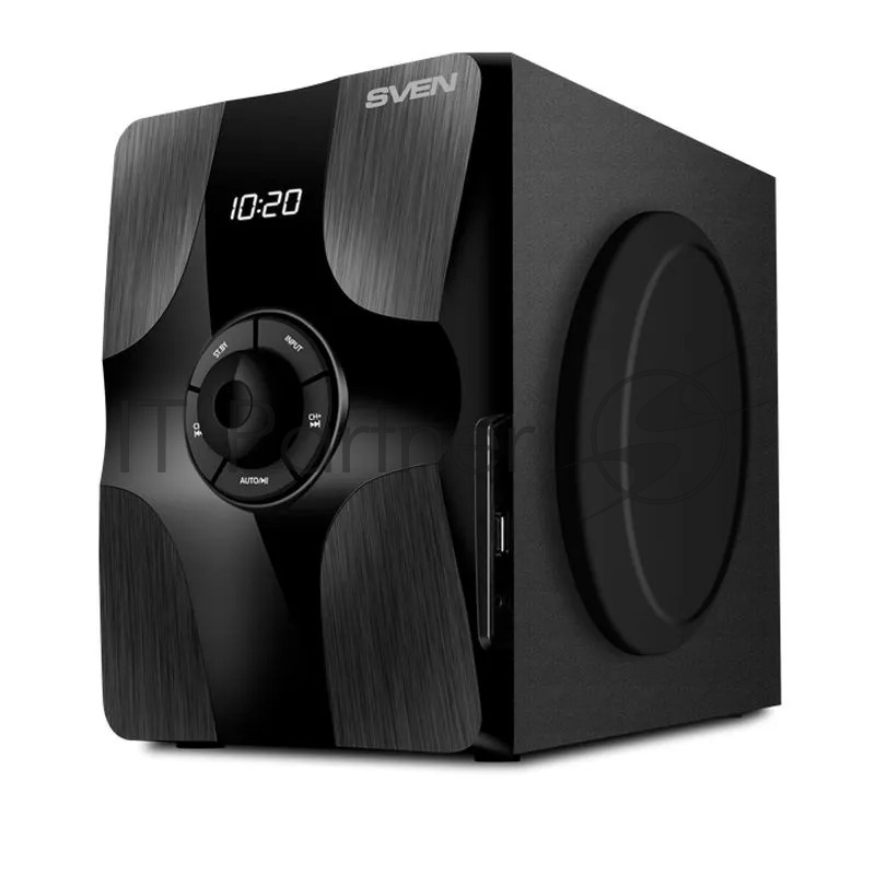 Колонки SVEN MS-315 2.1 чёрные (2x13W + 20W, Bluetooth, ПДУ, USB flash, LED-дисплей, FM-радио)