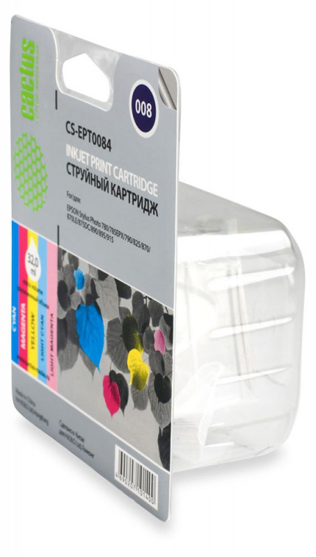 Картридж струйный Cactus CS-EPT0084 многоцветный для Epson Stylus Photo 785/790/870/875/890/895/915