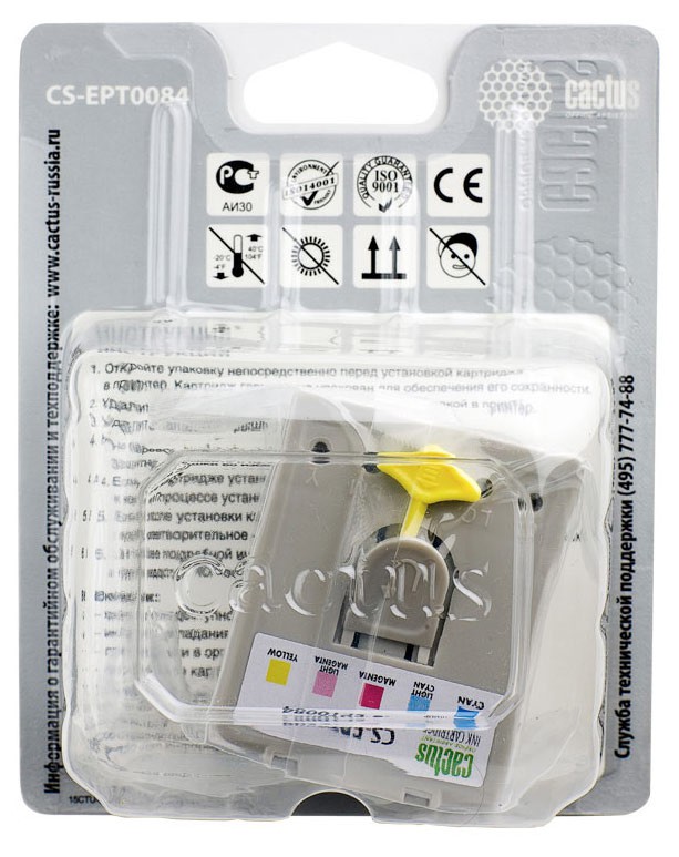 Картридж струйный Cactus CS-EPT0084 многоцветный для Epson Stylus Photo 785/790/870/875/890/895/915