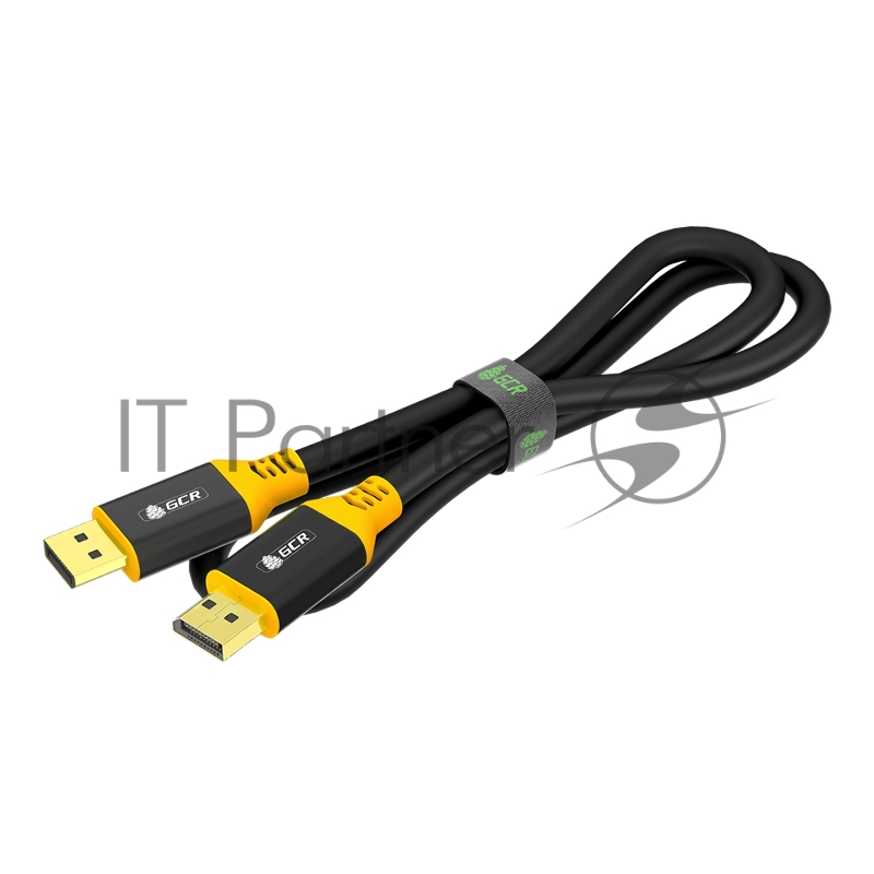 GCR Кабель 1.5m DisplayPort v1.4, 8 K 60Hz, 4 K 165Hz, черный, AL case, желтый ПВХ
