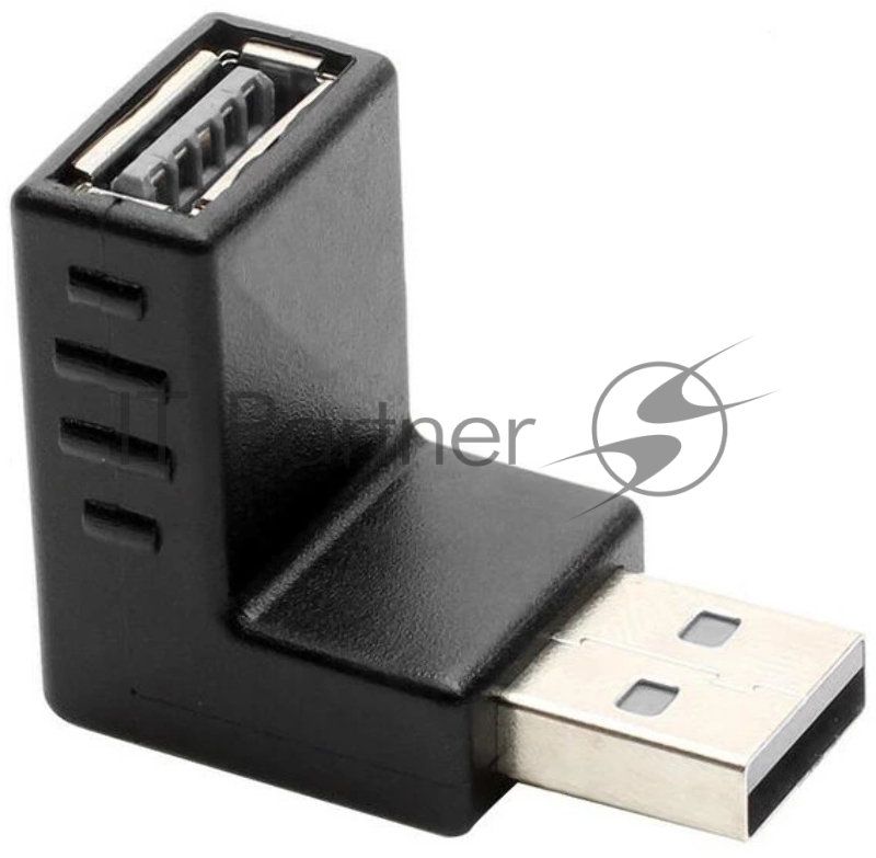 GCR Переходник USB 2.0 AM / AF , угловой, вниз, GCR-53494