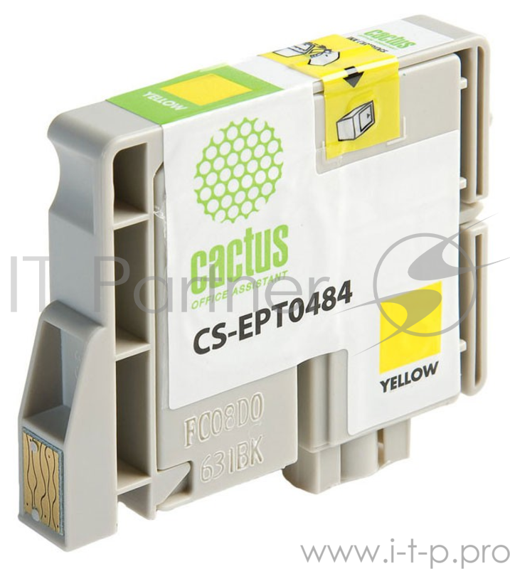 Картридж струйный Cactus CS-EPT0484 желтый для Epson Stylus Photo R200/R220 (14,4ml)