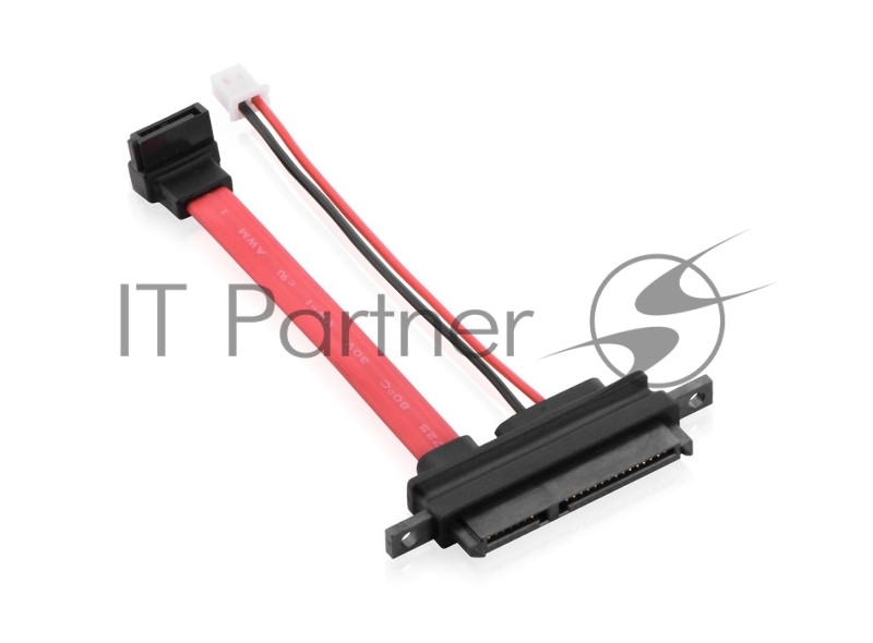 Кабель SATA 22pin F to sata 7pin F 90 градусов + 2P HS GCR