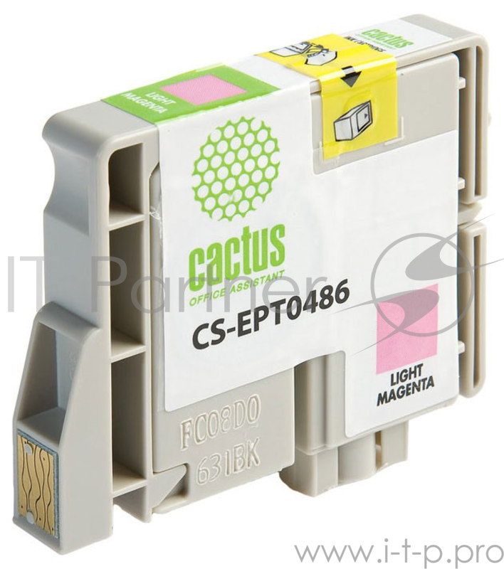 Картридж струйный Cactus CS-EPT0486 светло-пурпурный для Epson Stylus Photo R200/R220/R300/R320/R340