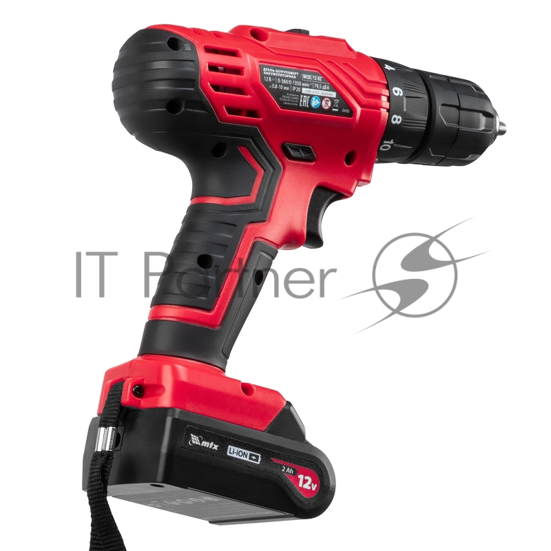 Дрель-шуруповерт аккумуляторная MCDL-12-02, Li-Ion, 12 В, 2 акк. MTX