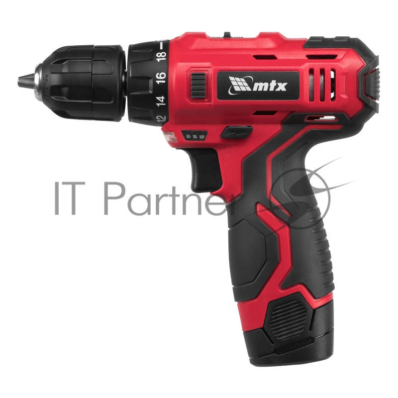 Дрель-шуруповерт аккумуляторная MCDL-12-02P, Li-Ion, 12 В, 2 акк. MTX
