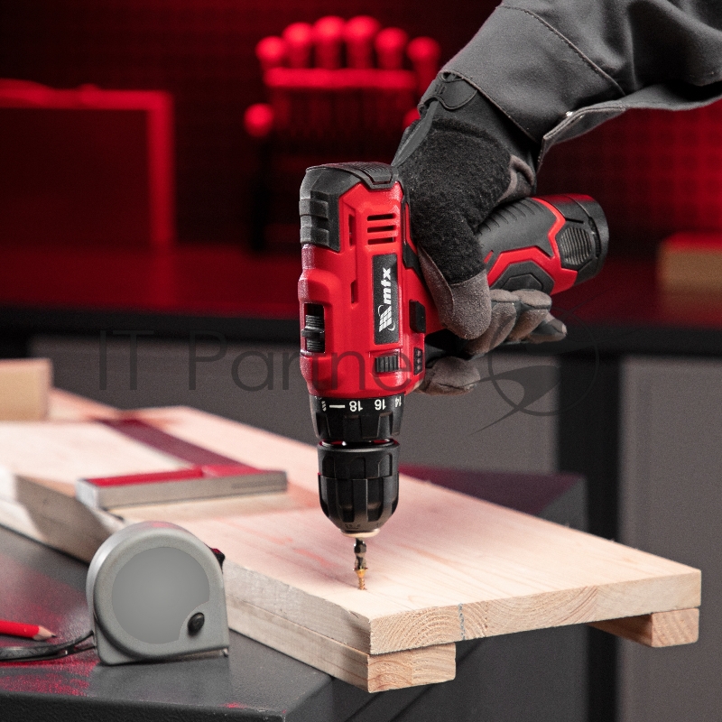 Дрель-шуруповерт аккумуляторная MCDL-12-02P, Li-Ion, 12 В, 2 акк. MTX