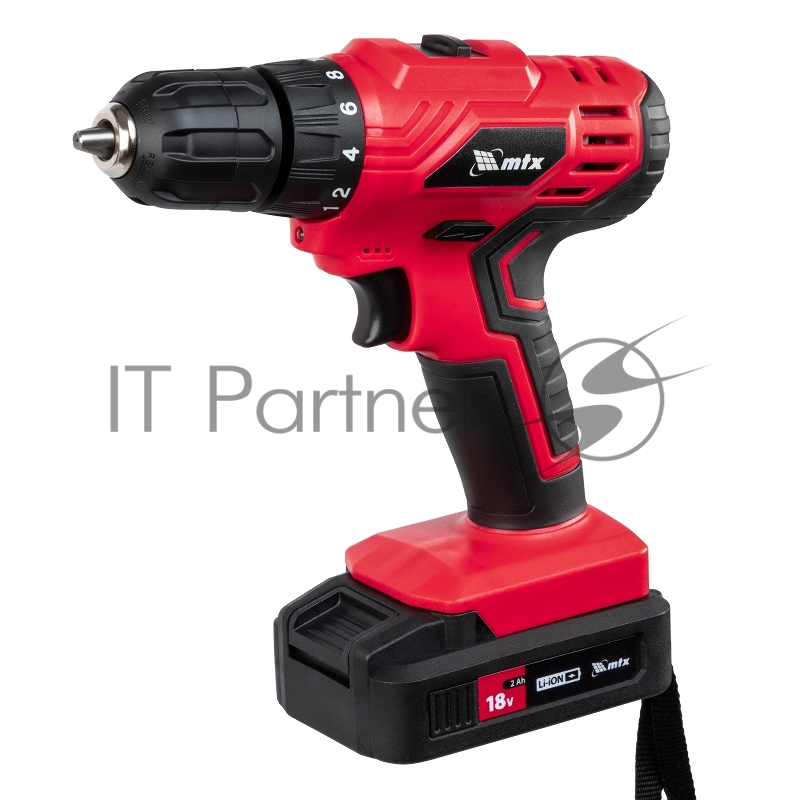 Дрель-шуруповерт аккумуляторная MCDL-18-02, Li-Ion, 18 В, 2 акк. MTX
