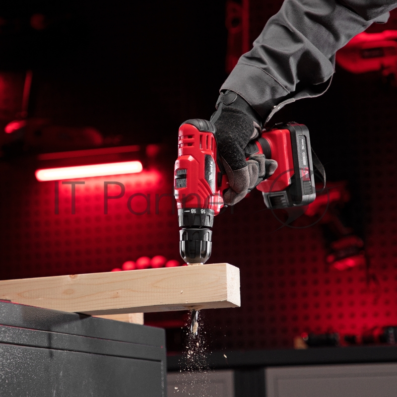 Дрель-шуруповерт аккумуляторная MCDL-18-02, Li-Ion, 18 В, 2 акк. MTX