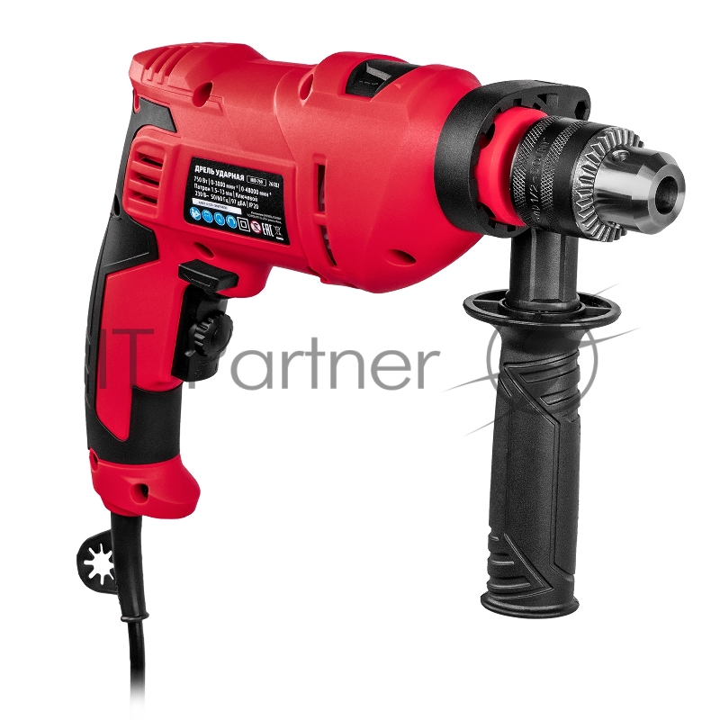 Дрель ударная MID-750, 750 Вт, 0-3000 об/мин, 0-48000 уд/мин MTX