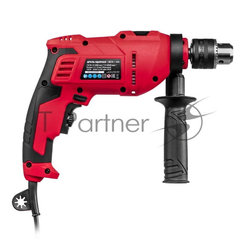 Дрель ударная MID-750, 750 Вт, 0-3000 об/мин, 0-48000 уд/мин MTX