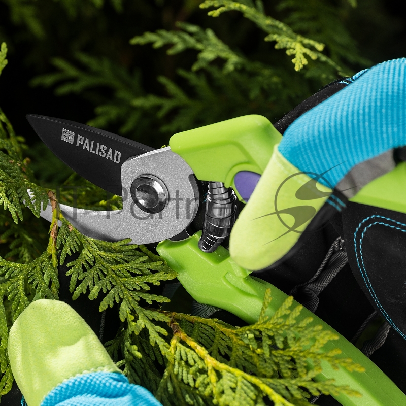 Секатор прямого реза, 190 мм, пластиковые рукоятки Palisad