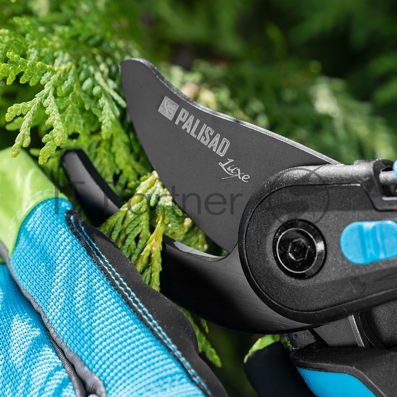 Секатор прямого реза, 225 мм, регулировка захвата, трехкомпонентные рукоятки, LUXE Palisad
