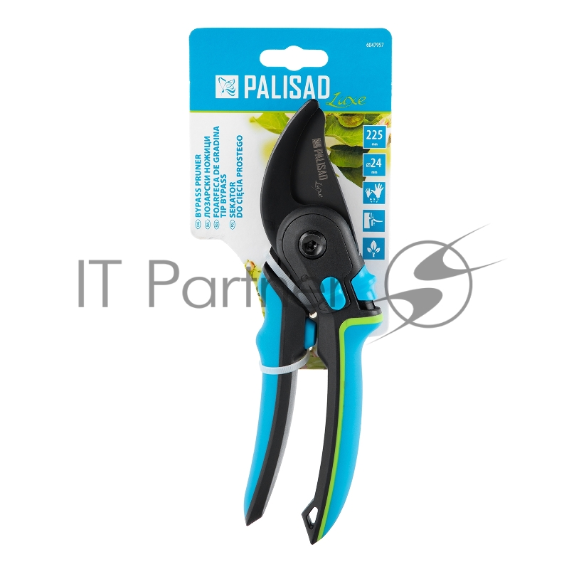 Секатор прямого реза, 225 мм, регулировка захвата, трехкомпонентные рукоятки, LUXE Palisad