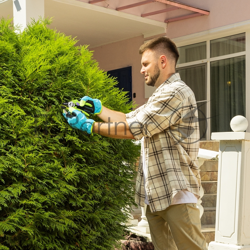 Секатор с наковальней, 190 мм, пластиковые рукоятки Palisad