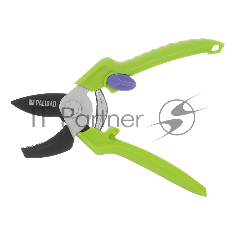 Секатор с наковальней, 190 мм, пластиковые рукоятки Palisad