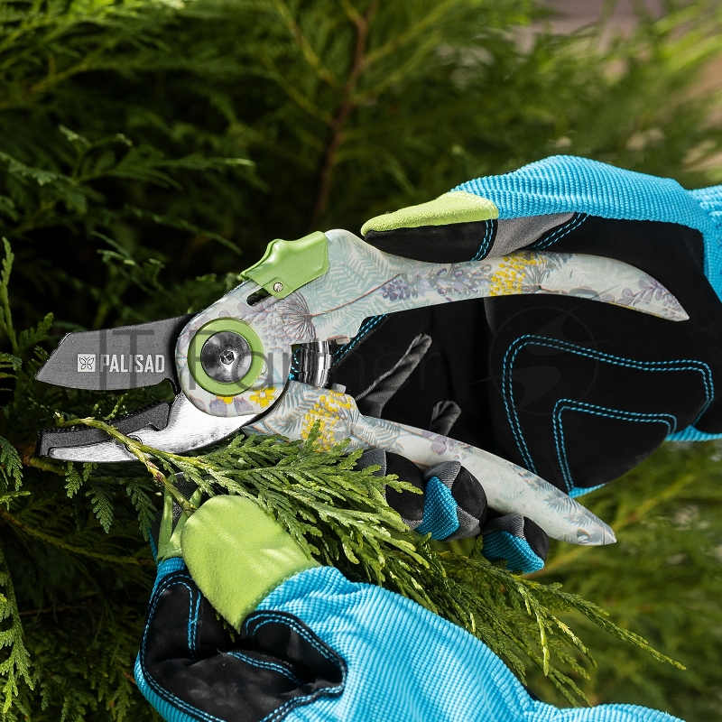 Секатор с наковальней, 210 мм, пластиковые рукоятки Palisad