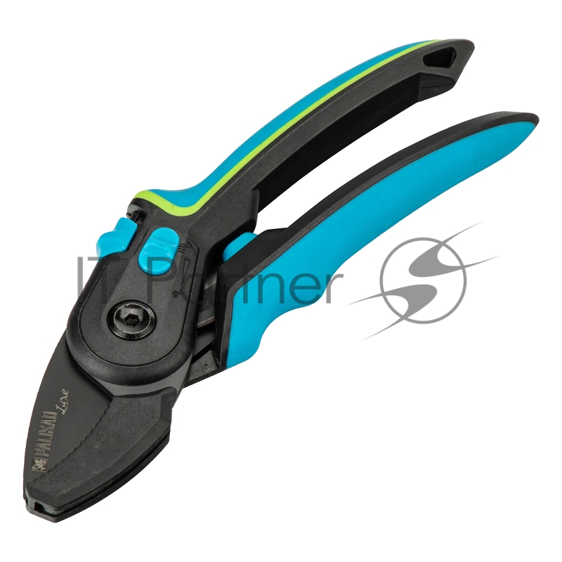 Секатор с наковальней, 220 мм, регулировка захвата, трехкомпонентные рукоятки, LUXE Palisad