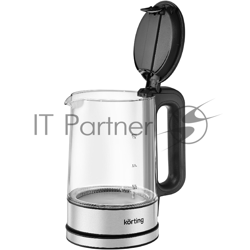 Электрический чайник KORTING/ Электрический чайник KORTING, объем 1.7 л, материал: стекло, механическое управление, фильтр от накипи, 5 температурных режимов, автоотключение, поддержание температуры