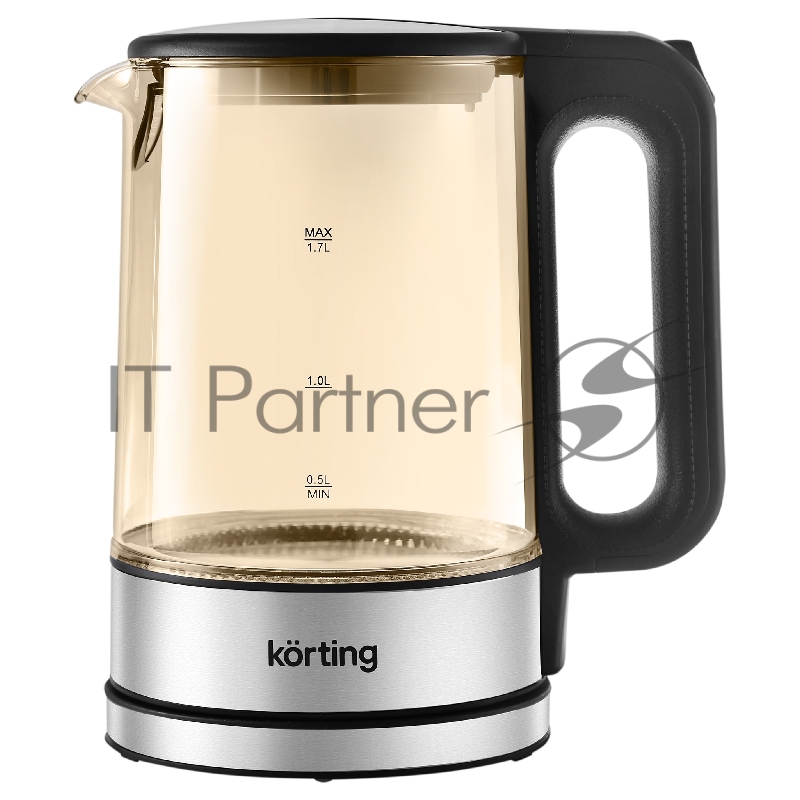 Электрический чайник KORTING/ Электрический чайник KORTING, объем 1.7 л, материал: стекло, механическое управление, фильтр от накипи, 5 температурных режимов, автоотключение, поддержание температуры