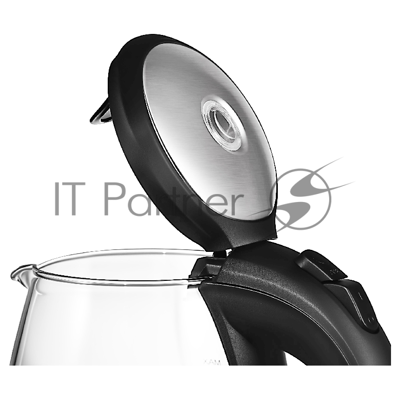 Электрический чайник EVELUX/ Электрический чайник EVELUX, объем 1.5 л, механическое управление, фильтр от накипи, автоотключение, мощность 2200 Вт, светодиодная/звуковая индикация работы, материал: стекло, цвет черный