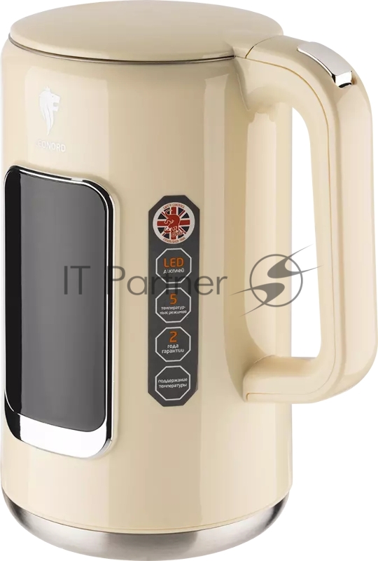Чайник электрический LEONORD LE-1533 1,7л, двойной корпус, бежевый
