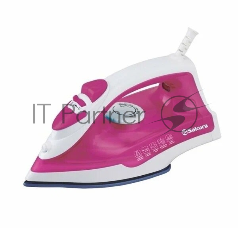 Утюг SAKURA SA-3063NP 1800Вт тефлон. подошва, пар. увлажнение, самоочист.