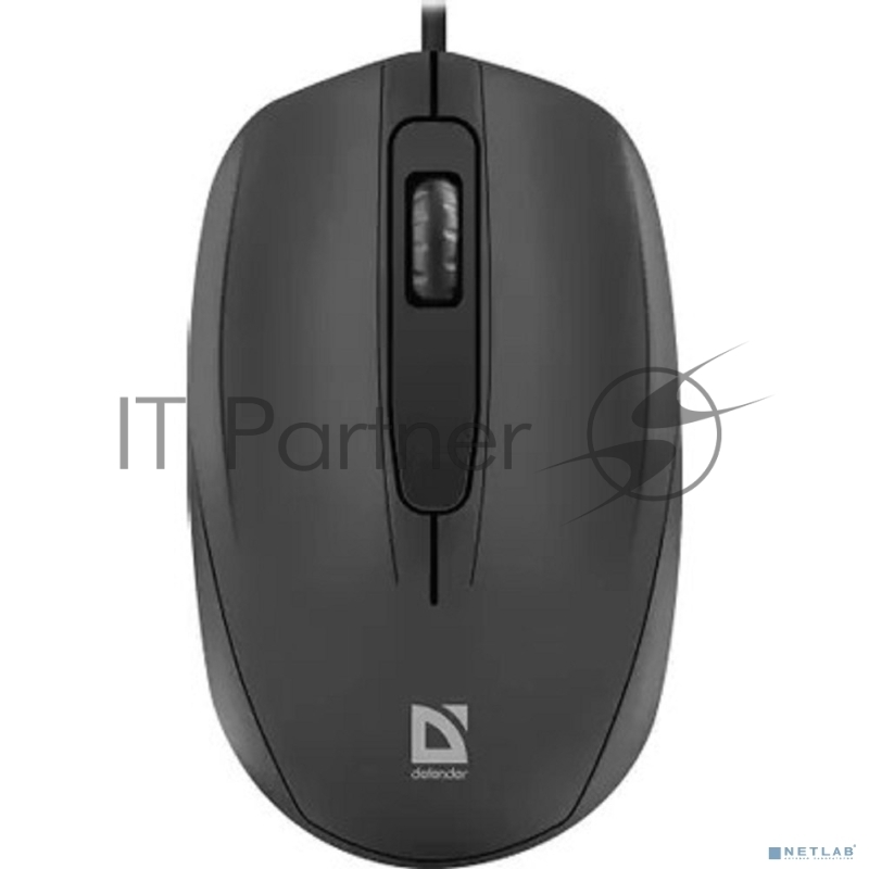 Мышь проводная Defender Alpha MB-507 черный, 1000 dpi, USB, кнопки - 3