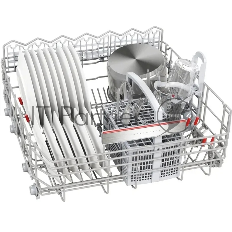 Отдельностоящая посудомоечная машина Bosch, 60 см, 13 комплектов, 8 программ, активная сушка с теплообменником, сенсорное управление, дисплей, отсрочка старта, половинная загрузка, уровень шума 40 дБ, энергоэффективность А++, цвет серебряный