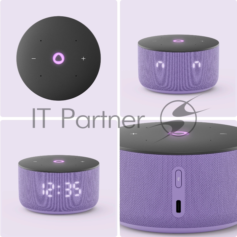 Умная колонка Yandex Станция Мини 3 Алиса лиловый 12W 1.0 BT/Wi-Fi (YNDX-00027LIL)