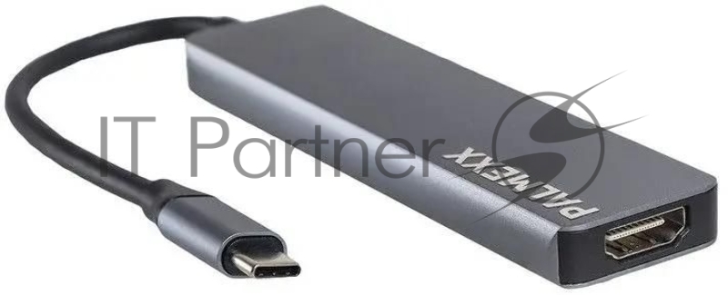 Разветвитель Palmexx USB-C 2порт. серый (PX/HUB-004)