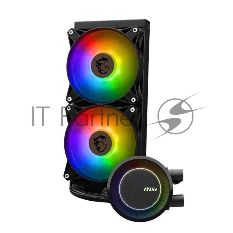 Жидкостная система охлаждения MSI MAG CORELIQUID E240 2x ARGB Fan, Color Box, LGA1700