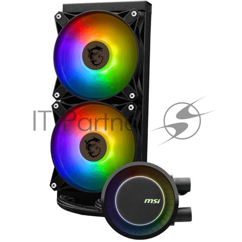 Жидкостная система охлаждения MSI MAG CORELIQUID E240 2x ARGB Fan, Color Box, LGA1700