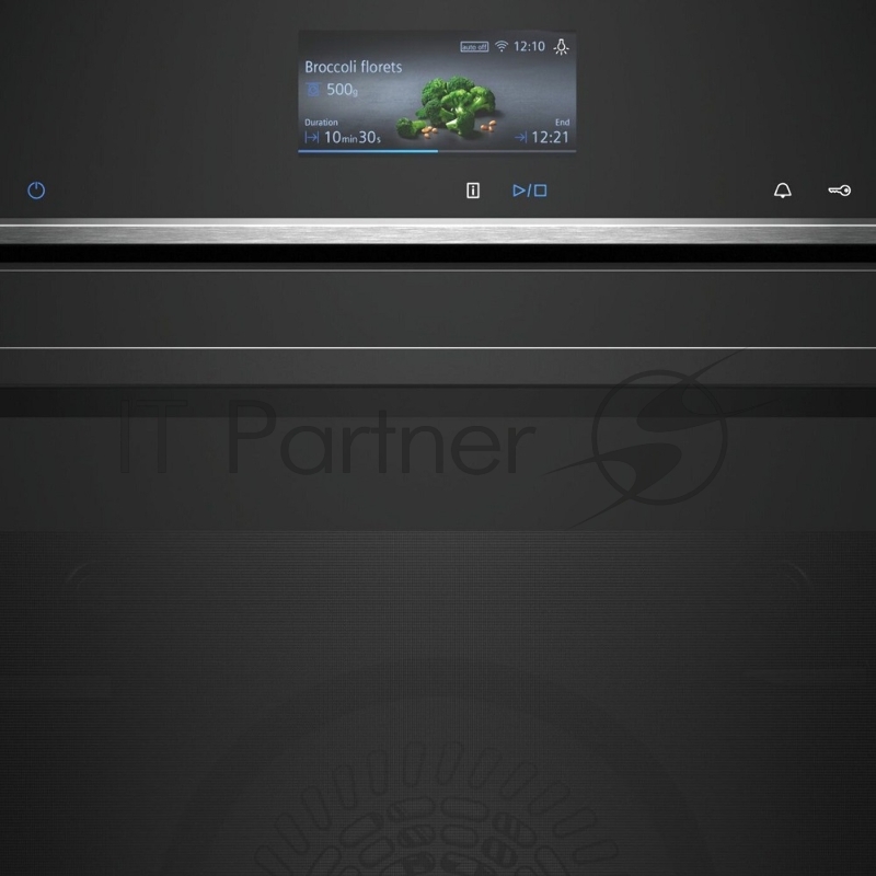 Встраиваемый духовой шкаф SIEMENS HB734G1B1 Электрический с конвекцией, объем 71 л, 13 режимов, очистка каталитическая + паровая, направляющие проволочные