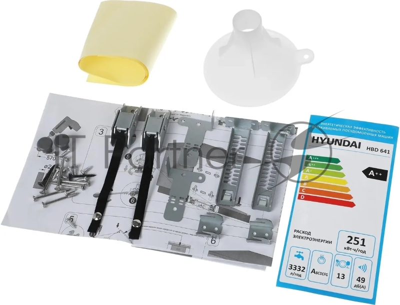 Посудомоечная машина встраив. Hyundai HBD 641 2100Вт полноразмерная нержавеющая сталь инвертер