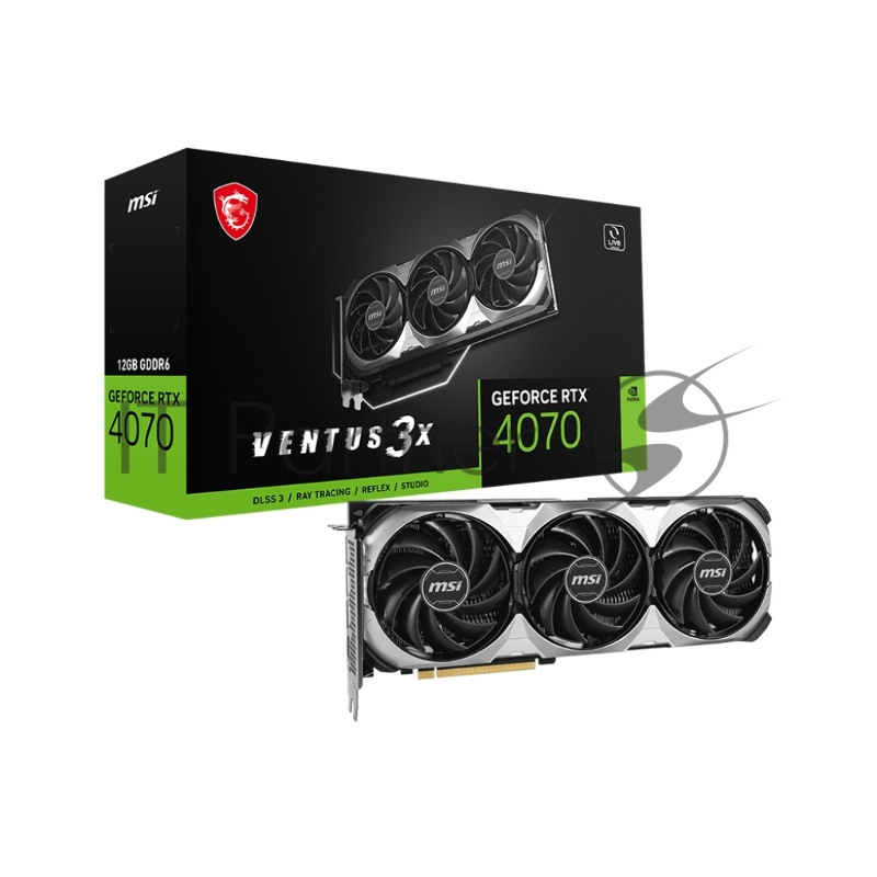 Видеокарта MSI NVIDIA GeForce RTX 4070 VENTUS 3X E1 12G 12GB, GDDR6X/192-bit, PCIe 4.0, 1xHDMI 2.1, 3xDP, 2.2-slot