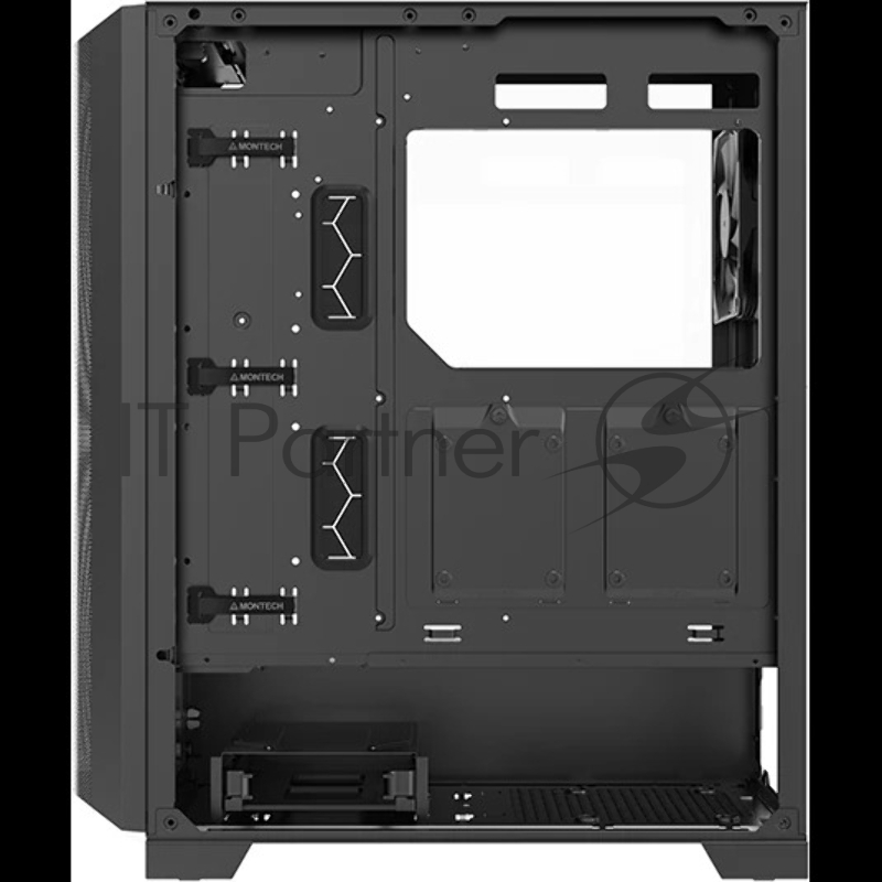Корпус Montech SKY ONE Lite черный без БП ATX 3x120mm 2xUSB3.0 1xUSB3.1 audio bott PSU