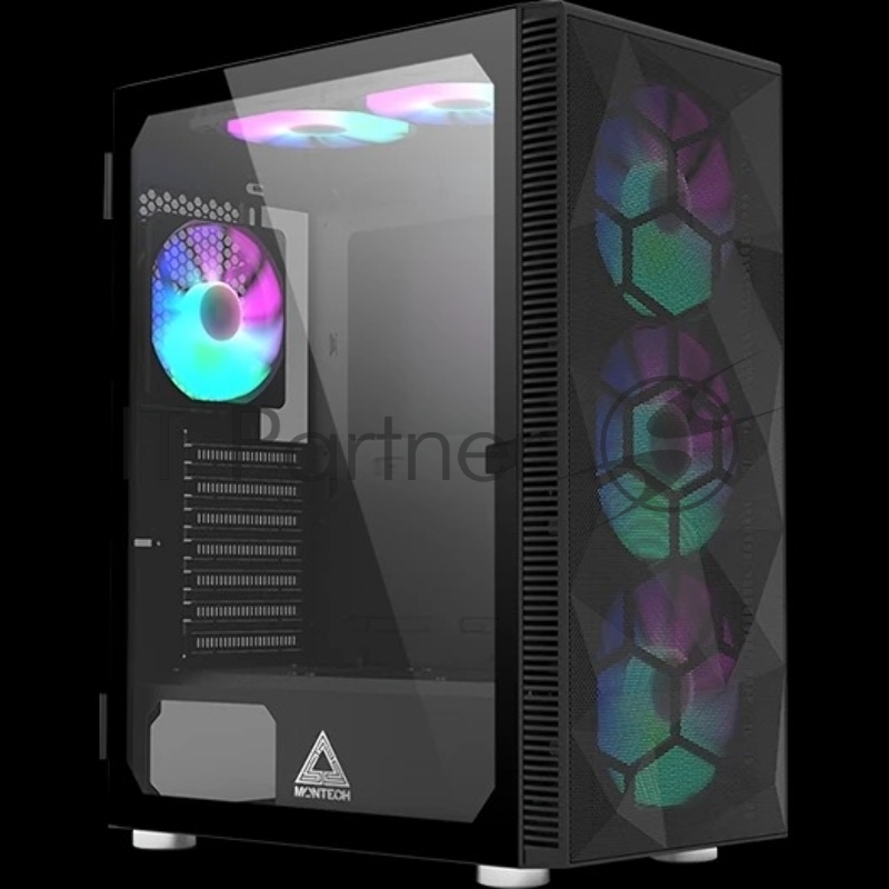 Корпус Montech X3 MESH черный без БП ATX 6x120mm 2xUSB3.0 1xUSB3.1 audio bott PSU