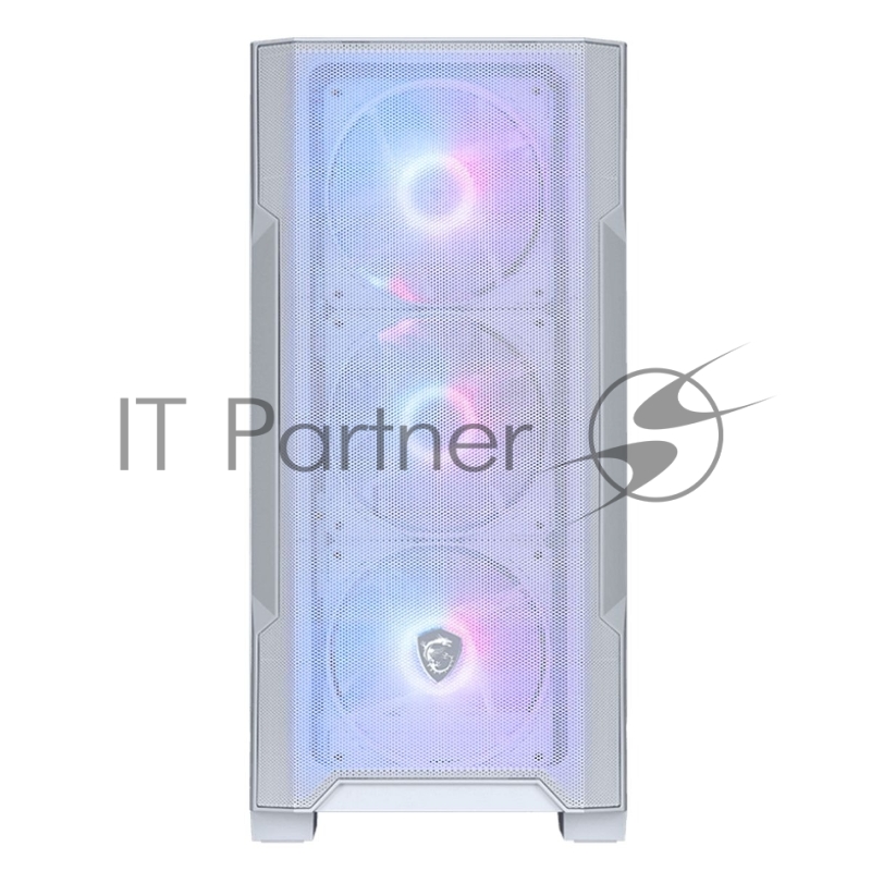 Корпус MSI MAG FORGE M100R WHITE Mini-Tower, MATX, 1xUSB 3.0, 2xUSB 2.0, 4x120mm ARGB Fan, ARGB Control Board, Tempered Glass Window, Brown Box (932220)