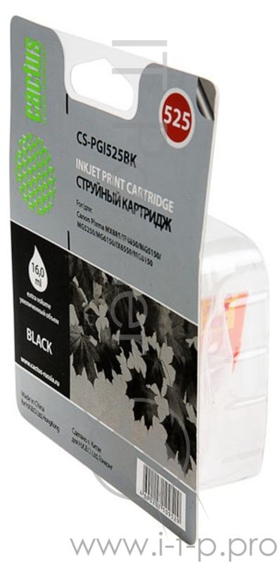 Картридж струйный Cactus CS-PGI525BK черный для Canon Pixma iP4850/MG5250/MG5150/iX6550 (16ml)