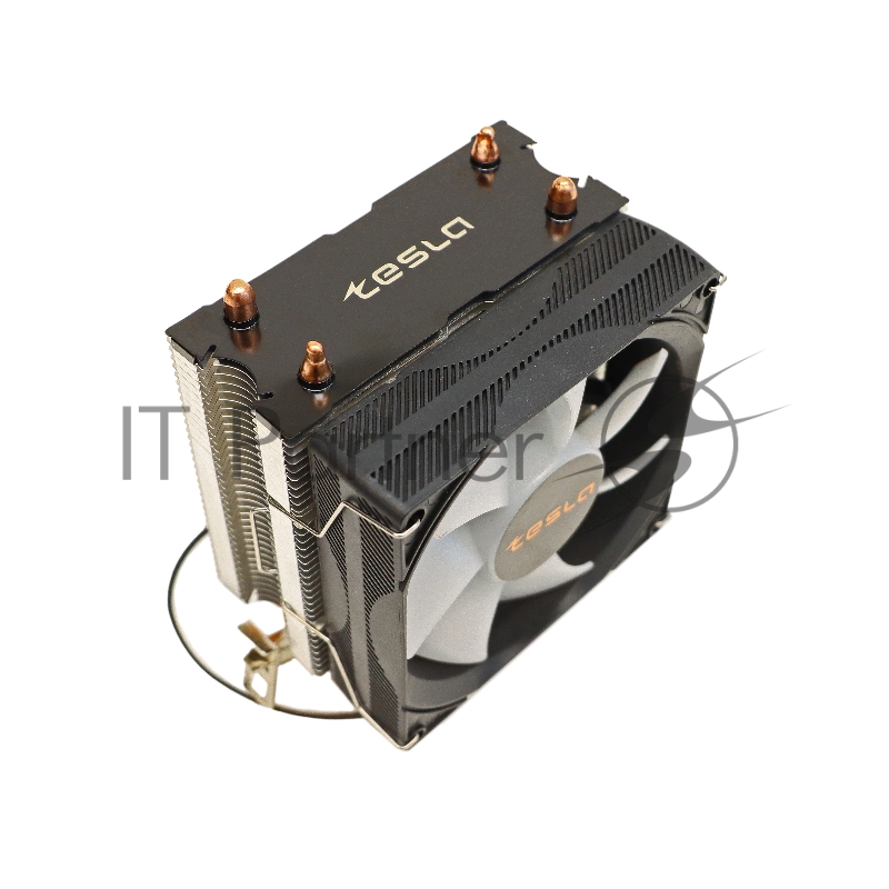 Кулер для процессора TESLA SHADOW 902, 1х92мм, 2400rpm, 3-pin, Al+Cu, черный, 52CFM, 23дБ, 2-PIPE, TDP 110Вт, INTEL 1700/1200/115x/775/1366, AMD AM5/AM4/AM3(+)/AM2(+)/FM2(+)/F (TSL-902-SD)