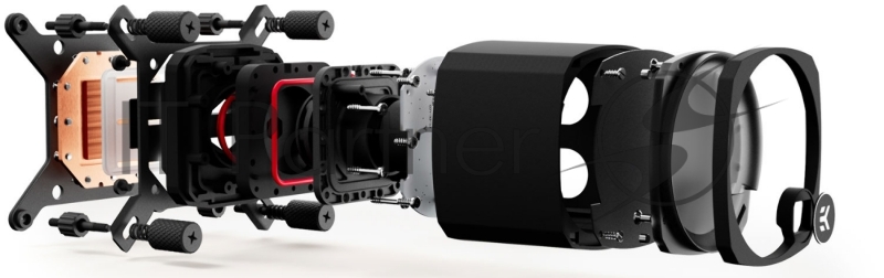 Система охлаждения EKWB EK-Nucleus AIO CR240 Dark (240mm, Black, ARGB/ Fans: 2x120mm, 72CFM, 36dBA, 2300RPM/ Pump height 61.6mm, -dBA, 3100RPM, Rad thickness 27mm/ S: 1700, 1200, 20XX, 115X, AM5, AM4)