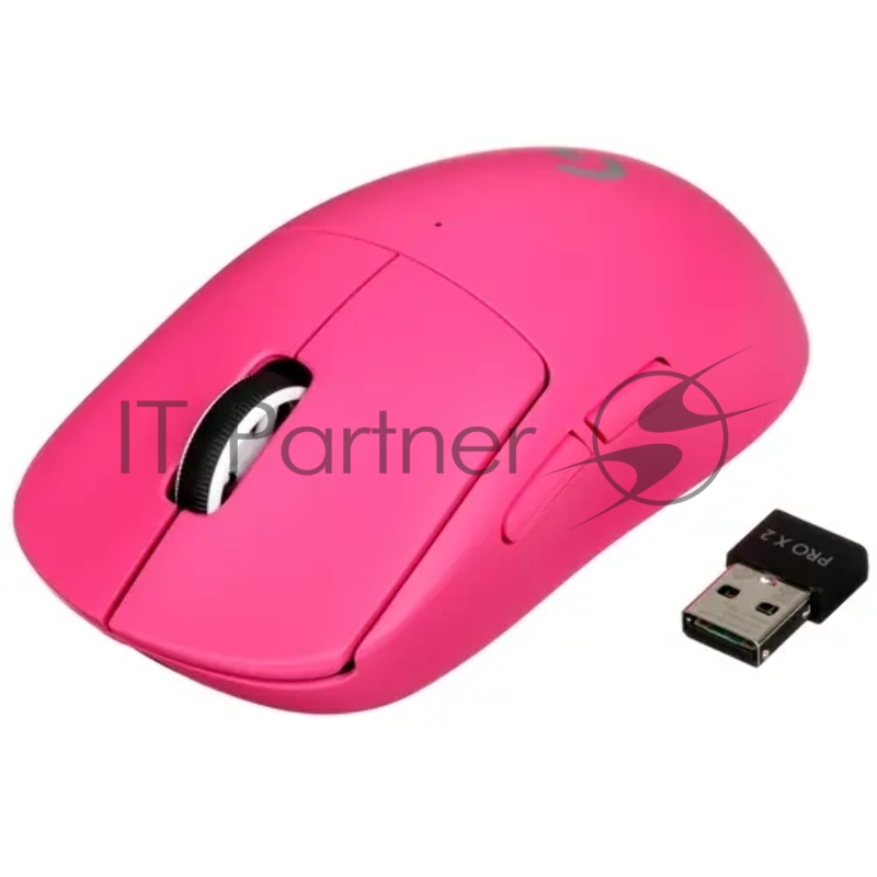 Мышь LOGITECH G PRO X Superlight 2 розовая беспроводная игровая (2,4 ГГц, 5 кнопок, LIGHTFORCE hybrid switches, HERO 2, 32000 dpi, USB, 910-006799)