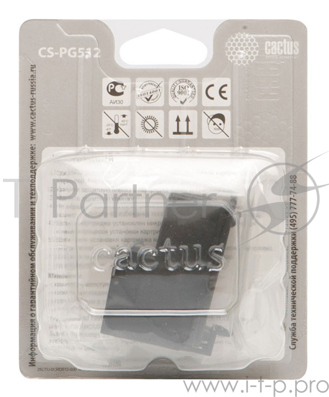 Картридж струйный Cactus CS-PG512 черный для Canon Pixma MP240/MP250/MP260 (14ml)