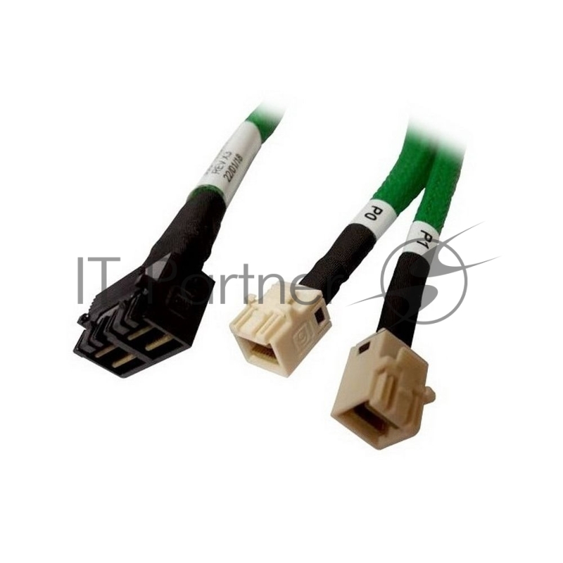 Кабель Amphenol Cable 05-50061-00, U.2 Enabler, HD (SFF8643) -to- HD(W)(SFF8643), 1m, Used with Supermicro servers that use a ‘white’ mini-SAS HD connector on the NVMe-backplane (05-50061-00)